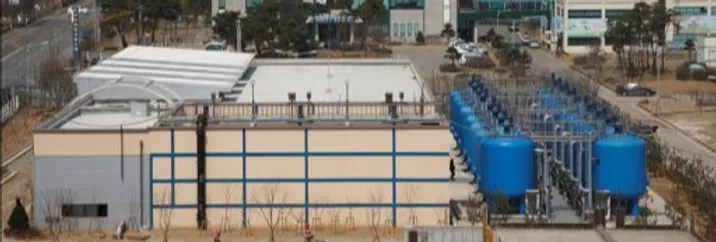 Sewage recycling facility aerial view (Osan)